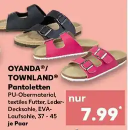 Kaufland OYANDA /TOWNLAND Pantoletten Angebot
