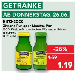 Kaufland HITCHCOCK Zitrone Pur oder Limette Pur Angebot