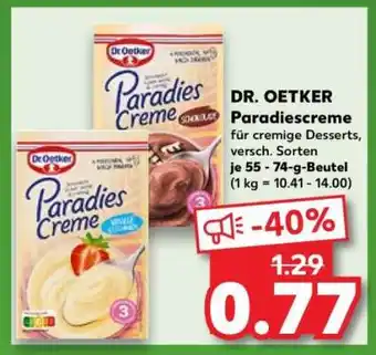 Kaufland DR. OETKER Paradiescreme Angebot