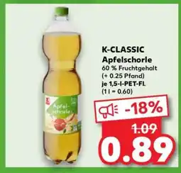 Kaufland K-CLASSIC Apfelschorle Angebot