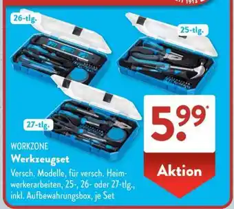 Aldi Süd WORKZONE Werkzeugset Angebot
