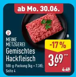 Aldi Nord MEINE METZGEREI Gemischtes Hackfleisch Angebot