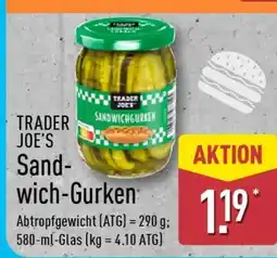 Aldi Nord TRADER JOE’S Sandwich-Gurken Angebot