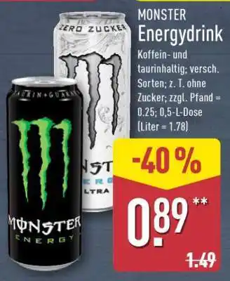 Aldi Nord MONSTER Energydrink Angebot
