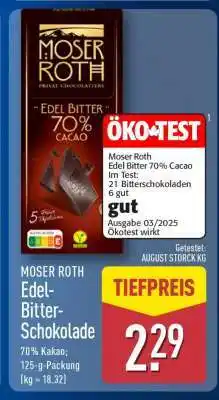 Aldi Nord MOSER ROTH Edel-Bitter-Schokolade Angebot