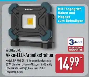 Aldi Nord WORKZONE Akku-LED-Arbeitsstrahler Angebot