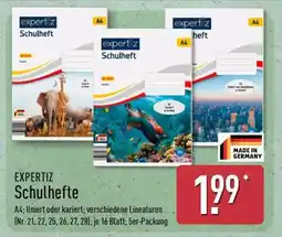 Aldi Nord EXPERTIZ Schulhefte Angebot
