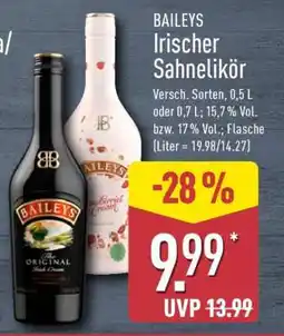 Aldi Nord BAILEYS Irischer Sahnelikör Angebot