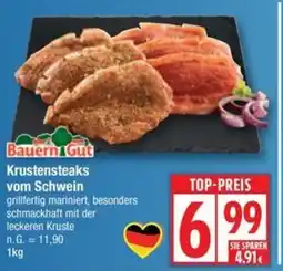Edeka Bauern Gut Krustensteaks vom Schwein Angebot