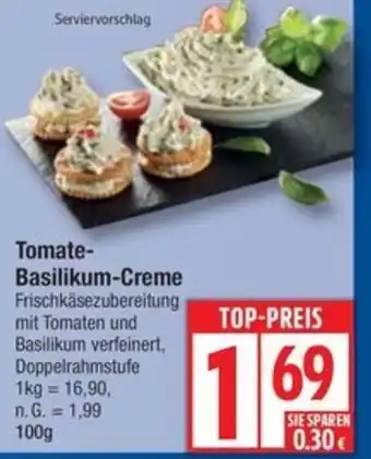 Edeka Tomate- Basilikum-Creme Frischkäsezubereitung Angebot