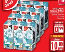 Edeka GUT&GÜNSTIG Fettarme H-Milch Angebot