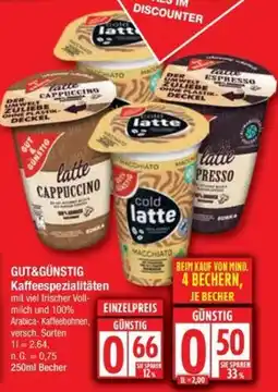 Edeka GUT&GÜNSTIG Kaffeespezialitäten Angebot
