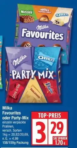 Edeka Milka Favourites oder Party-Mix Angebot