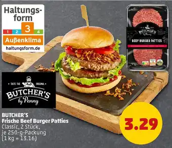 PENNY BUTCHER'S Frische Beef Burger Patties Angebot