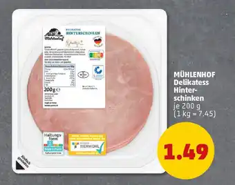 PENNY MÜHLENHOF Delikatess Hinter- schinken Angebot