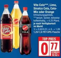 Edeka Vita Cola, Limo, Sinalco Cola, Cola- Mix oder Orange Angebot