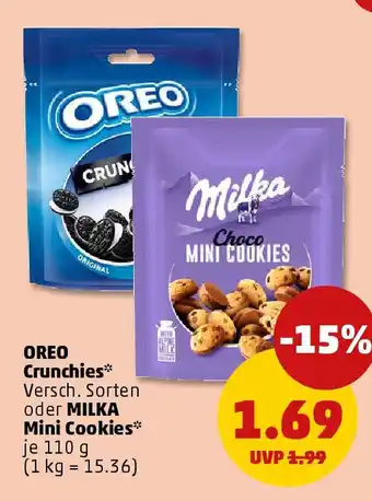 PENNY OREO Crunchies oder MILKA Mini Cookies Angebot