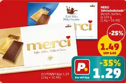 PENNY MERCI Tafelschokolade Angebot