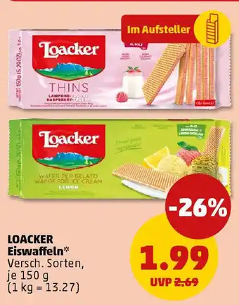 PENNY LOACKER Eiswaffeln Angebot