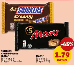 PENNY SNICKERS Creamy Peanut Butter oder MARS Angebot