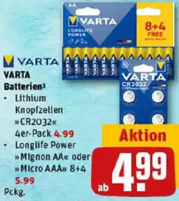 REWE VARTA Batterien Angebot