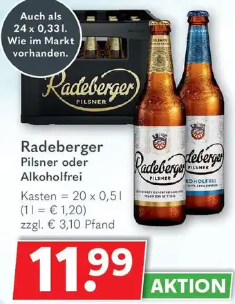 Getränkeland Radeberger Pilsner oder Alkoholfrei Angebot