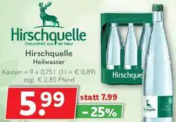 Getränkeland Hirschquelle Heilwasser Angebot