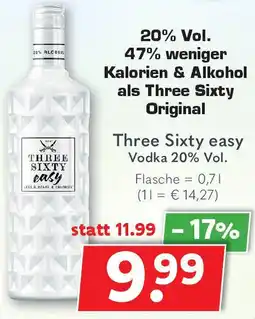 Getränkeland Three Sixty easy Vodka Angebot