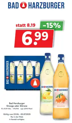 Getränkeland Bad Harzburger Orange oder Zitrone Angebot