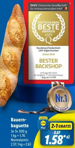 Lidl Bauernbaguette Angebot