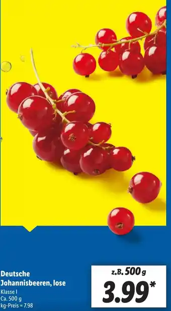 Lidl Deutsche Johannisbeeren, lose Angebot