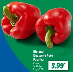 Lidl Bioland Deutsche Rote Paprika Angebot