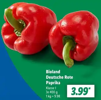 Lidl Bioland Deutsche Rote Paprika Angebot
