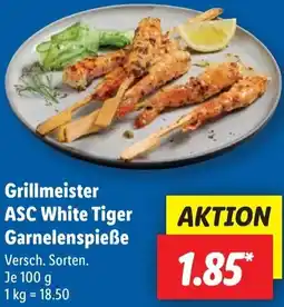 Lidl Grillmeister ASC White Tiger Garnelenspieẞe Angebot