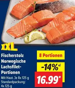Lidl Fischerstolz Norwegische Lachsfilet Portionen Angebot