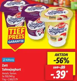 Lidl Zott Sahnejoghurt Angebot