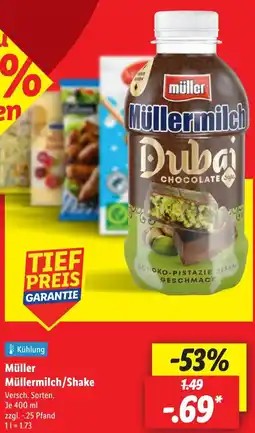 Lidl Müller Müllermilch/Shake Angebot