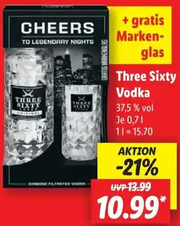 Lidl Three Sixty Vodka Angebot