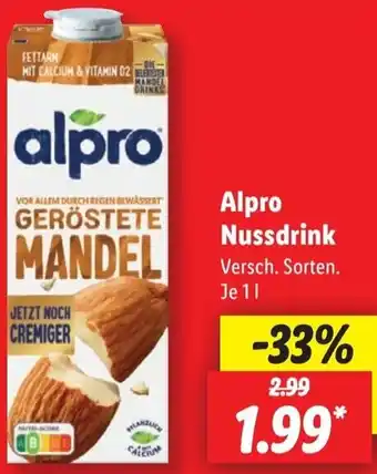 Lidl Alpro Nussdrink Angebot