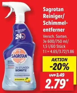 Lidl Sagrotan Reiniger/ Schimmelentferner Angebot