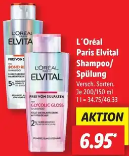 Lidl L'Oréal Paris Elvital Shampoo/ Spülung Angebot