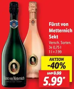 Lidl Fürst von Metternich Sekt Angebot