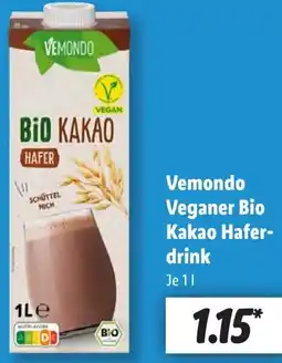 Lidl Vemondo Veganer Bio Kakao Haferdrink Angebot