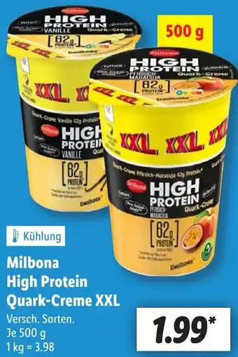 Lidl Milbona High Protein Quark-Creme XXL Angebot