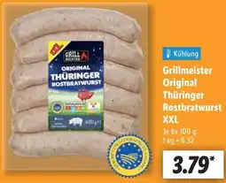 Lidl Grillmeister Original Thüringer Rostbratwurst XXL Angebot