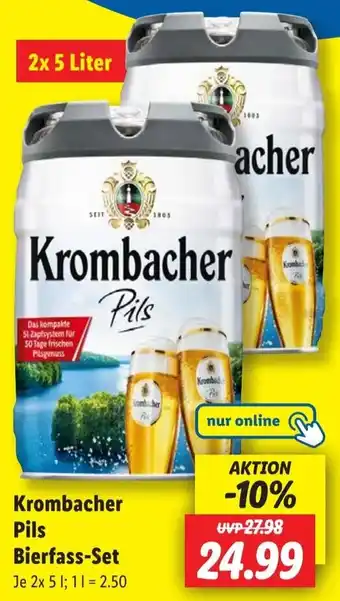 Lidl Krombacher Pils Bierfass-Set Angebot