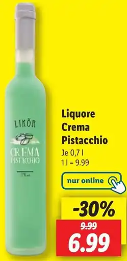 Lidl Liquore Crema Pistacchio Angebot