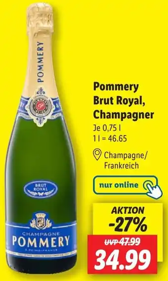 Lidl Pommery Brut Royal, Champagner Angebot