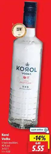 Lidl Korol Vodka Angebot