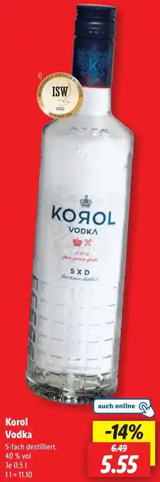 Lidl Korol Vodka Angebot